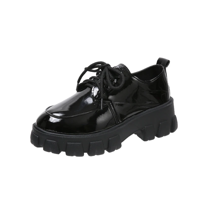 

Mumoresip однотонная черная детская обувь, осенняя обувь унисекс из искусственной кожи, детская обувь в британском стиле для девочек и мальчиков, повседневная школьная обувь для показа