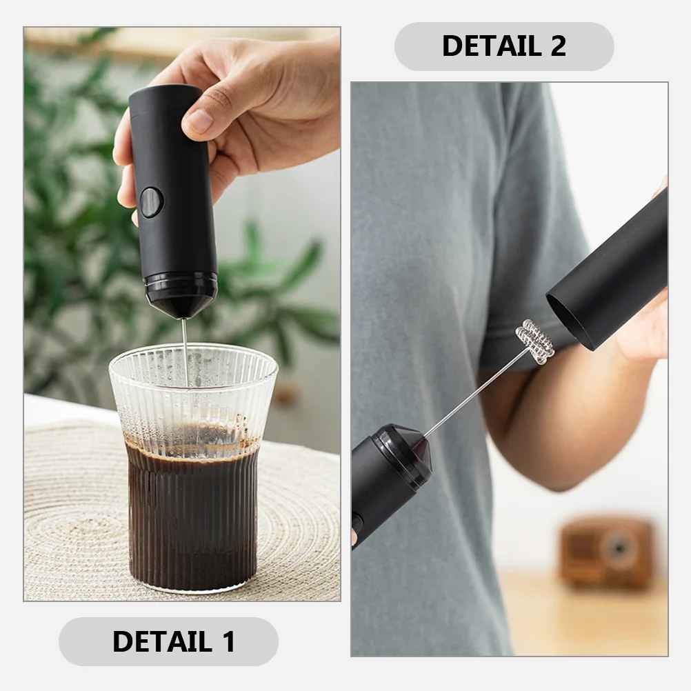 

Electric Milk Frother Handheld Portable Drink Mixer Cream Egg Beater Automatic Foam Maker For Coffee Latte Art Small Light Quiet