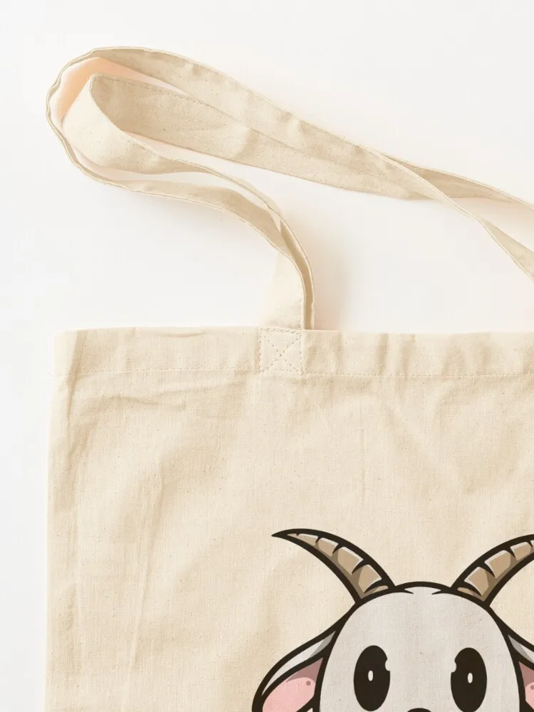 Cute Goat Eating Ramen Tote Bag Portable shopping bag Large bags for women tote bags aesthetic custom bags