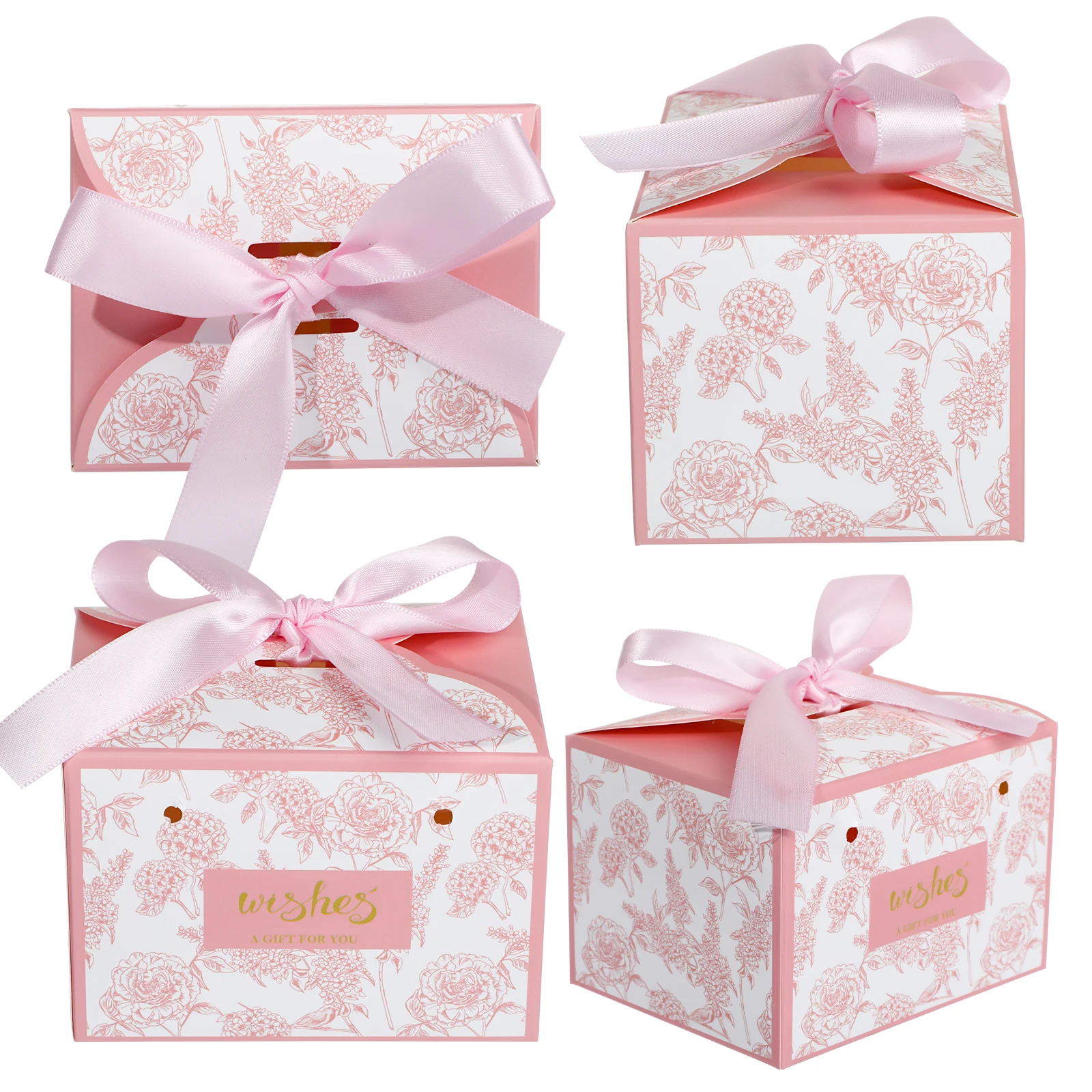 Sparkling Golden And Silvery Gift Box Bag For Party Baby Shower Candy Chocolate Wedding Favours Creative Mini Paper Package With