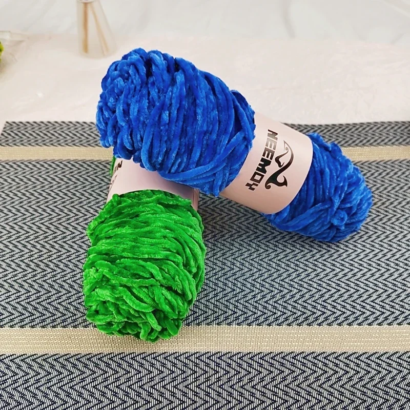 100g Chenille Yarn Medium Thickness Hand Woven Thread Crocheting Weaving DIY Material for Hats Shoes Scarves Bags Knitting Wool