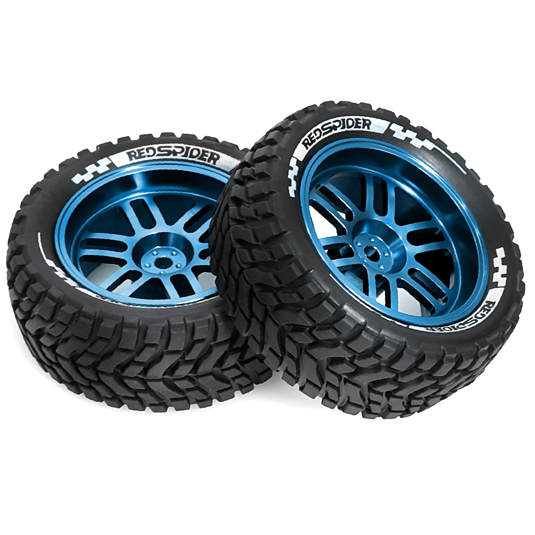 RED SPIDER 4Pcs 1/10 RC Rally Car Tires  Metal Wheel Rims 12mm Hex for Tamiya TT02 XV01 Sakura HPI RC Touring Car Upgrade Parts