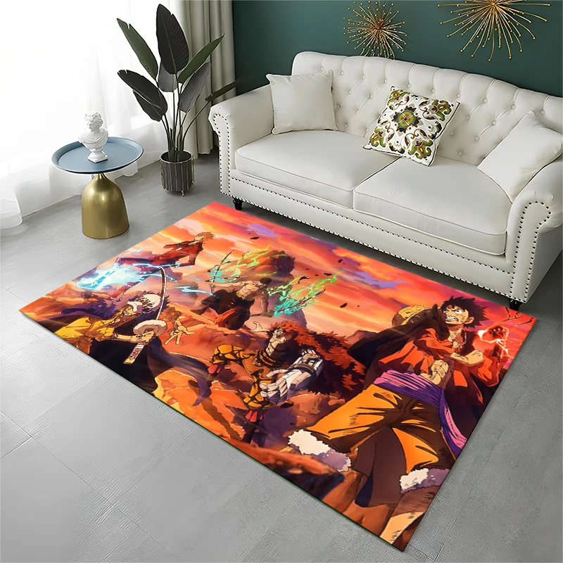 

Ковер с изображением аниме-персонажа Зоро из One Piece для игровой комнаты, спальни, гостиной, дивана, домашнего декора, детский коврик, нескользящий напольный коврик