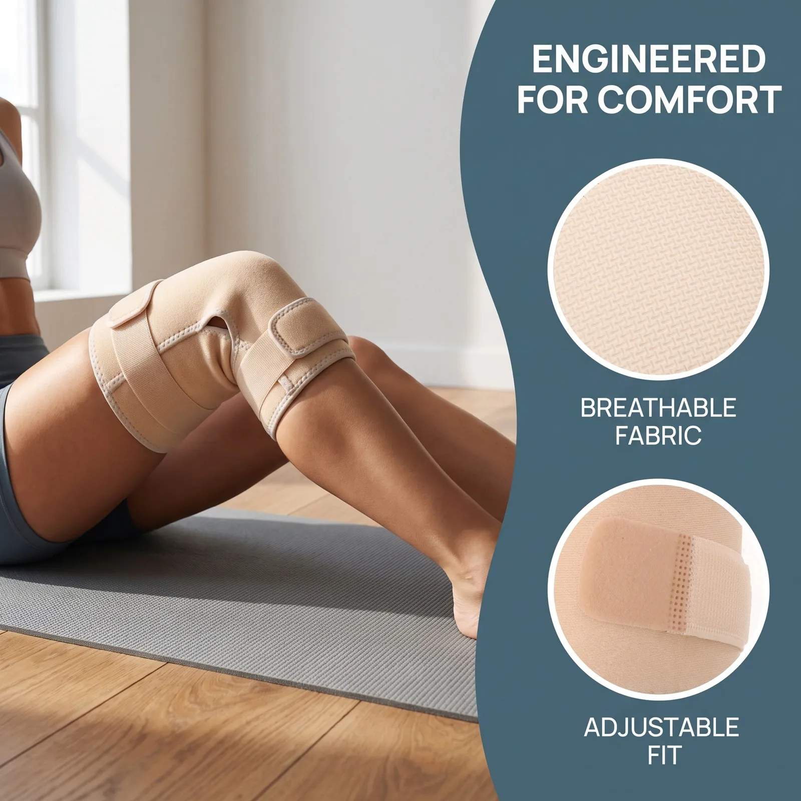 2Pcs Adjustable Thigh Sauna Sweat Wraps Heat Enhancing Compression Bands Workout Slimming Thigh Trainer for Gym Exercise