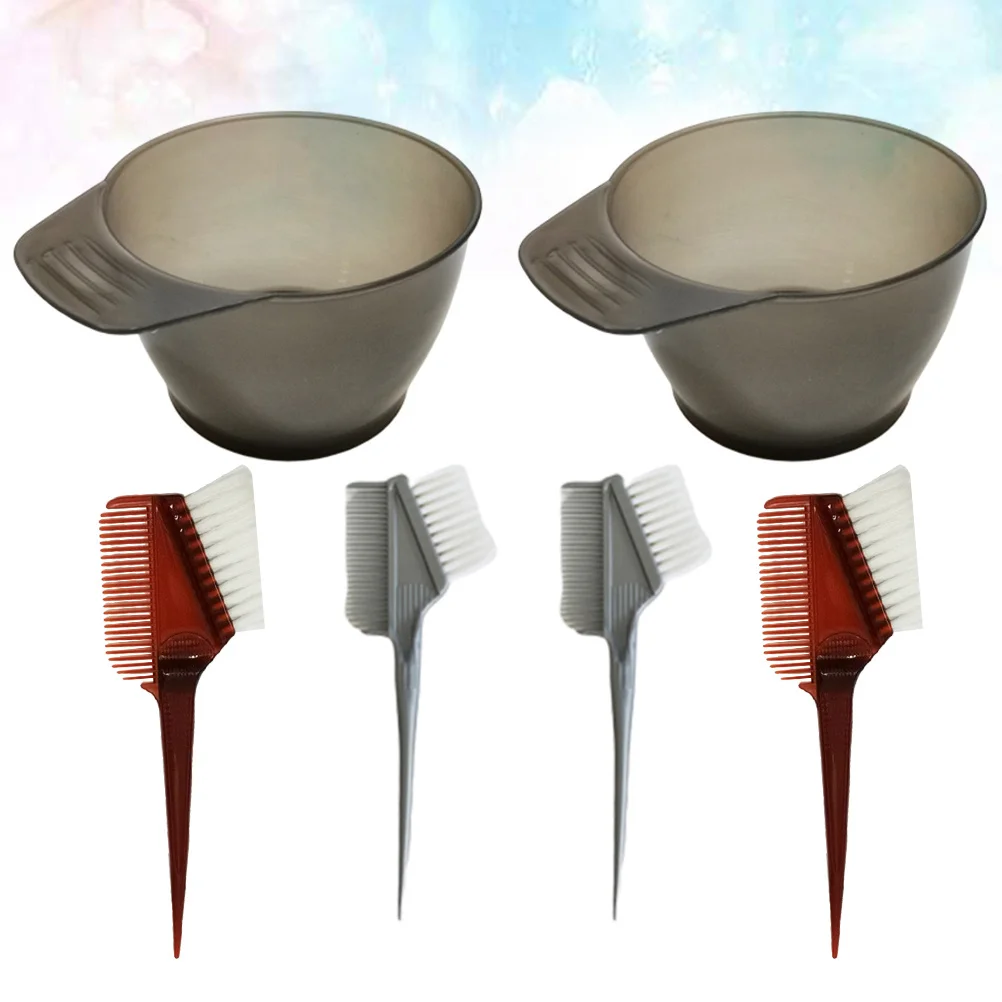 6Pcs Hair Dye Bowl Set Plastic Reusable Hairdressing Coloring Tools Hair Tinting Bowls Combs Salon Home DIY Dye Accessories - Image 5