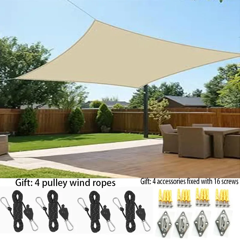 

Waterproof Oxford Cloth Sunshade Canopy Outdoor Garden Sun Protection UV Protection Canvas Storefront Sunshade Sail
