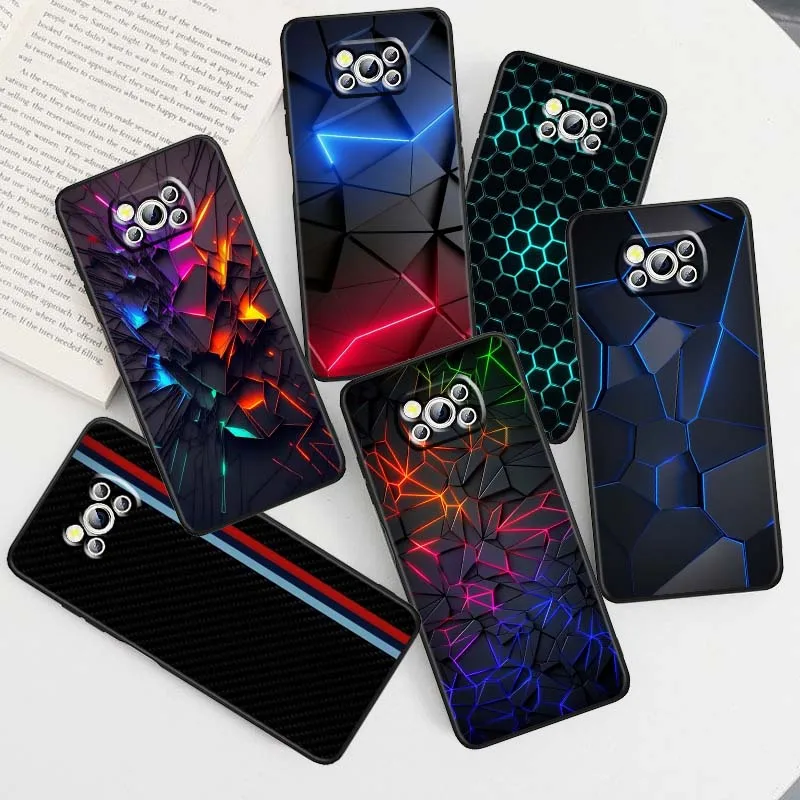 

Carbon Fiber Popular Cool Phone Case For Xiaomi Mi Poco F3 F4 F5 F6 X3 X4 X5 X6 X7 M3 M4 M5s M5 M6 GT Pro 5G Black Cover