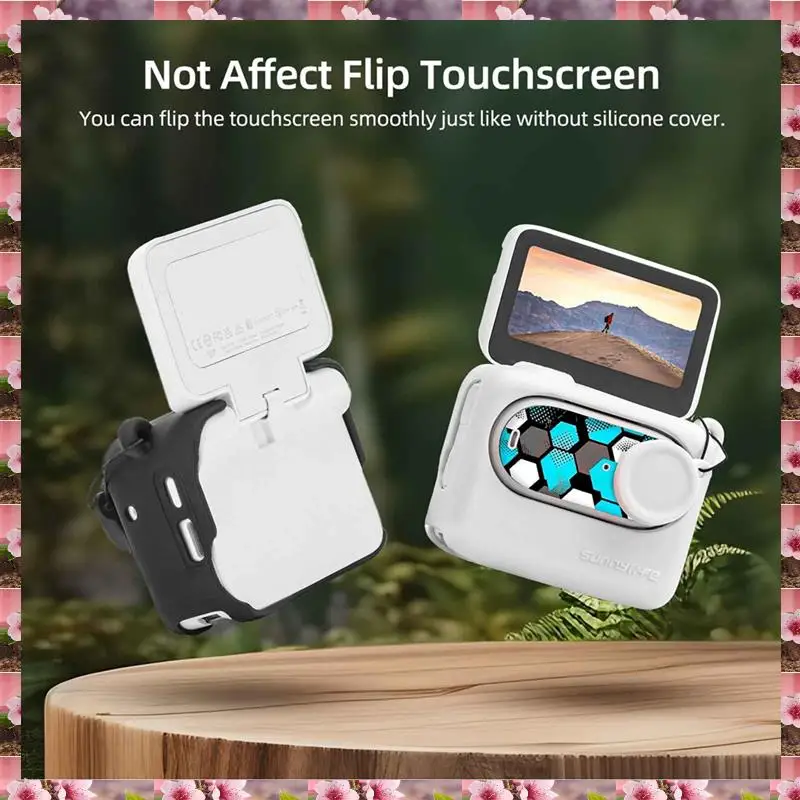 

2025 Sunnylife For Insta360 Go3 Silicone Case Thumb Camera Sticker Lens Cap Protective Case Lanyard,Set Parts Black,Sunnylife Fo