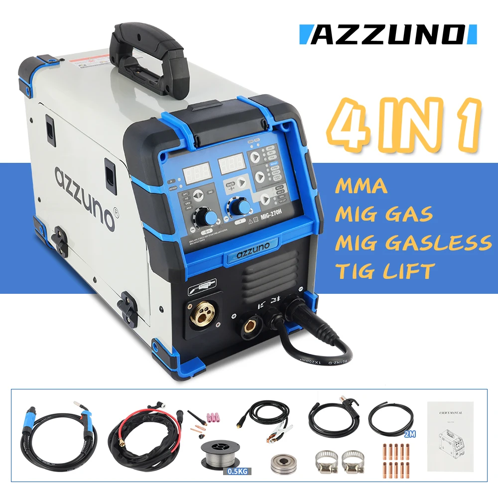 AZZUNO 270H مُلَحِّم MIG شبه تلقائي بقوة 200A: تقييم عملي لجودة اللحام المنزلية