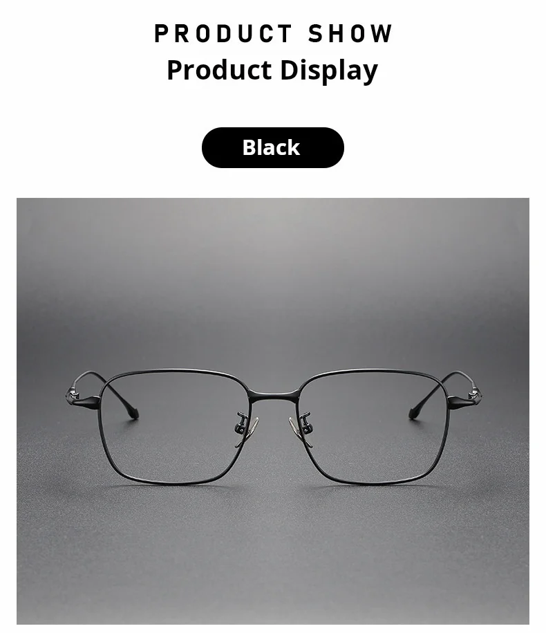 MOMOJA Retro Square Herren- und Damenbrille aus hochwertigem Titan, ultraleicht, modisch, personalisiert, Designer-Brillengestell AD702 – Detail 6
