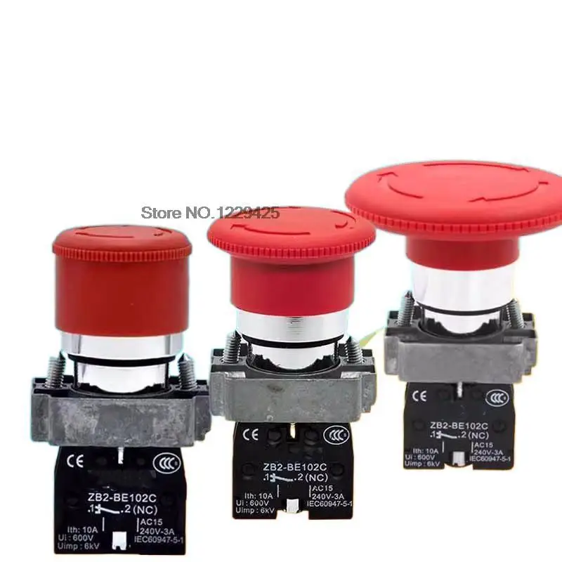 5PCS Emergency Stop Button Switch XB2-BS542C XB2-BS442C XB2-BS642C XB2-BS541C XB2 Push Button Switch XB2-BS