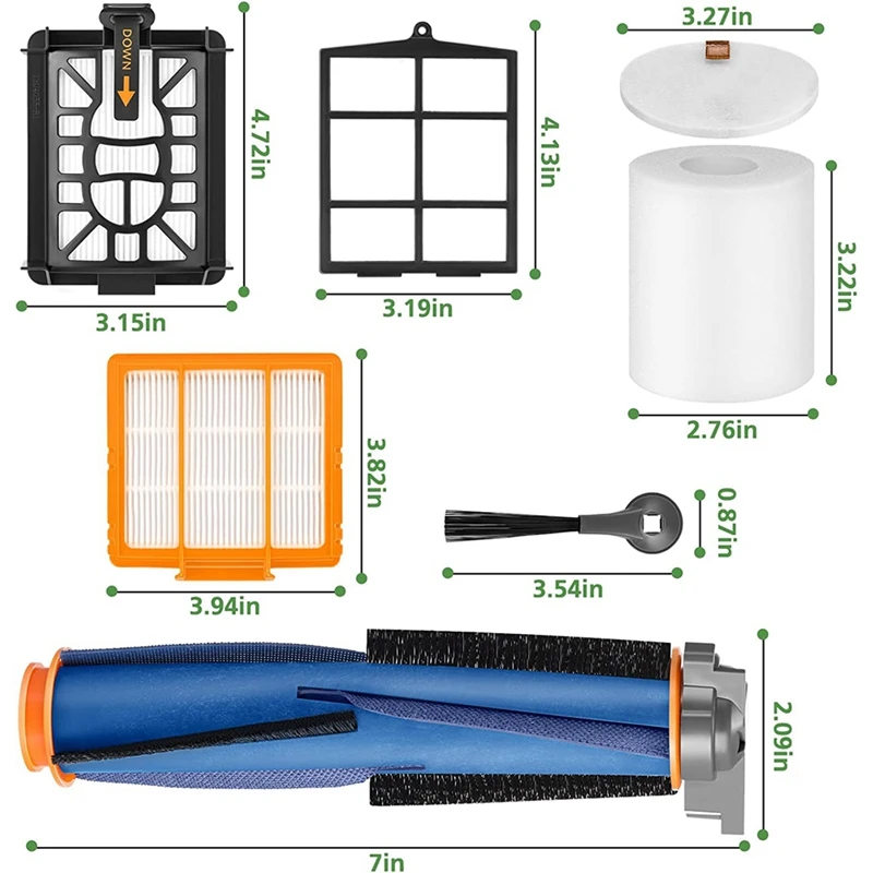 ل القرش AV2501S RV2502AE AV2501AE RV2610WA AV2610WA اكسسوارات استبدال فرشاة جانبية رئيسية مرشحات رغوة قبل تصفية