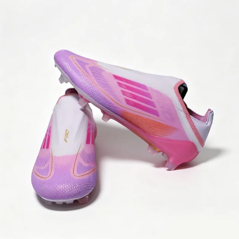 Without-lace F50+ Mens Soccer Shoes Boys Training Non-Slip Turf Soccer Cleats TF/FG Football Sneakers Chuteira Campo 35-45 view 3