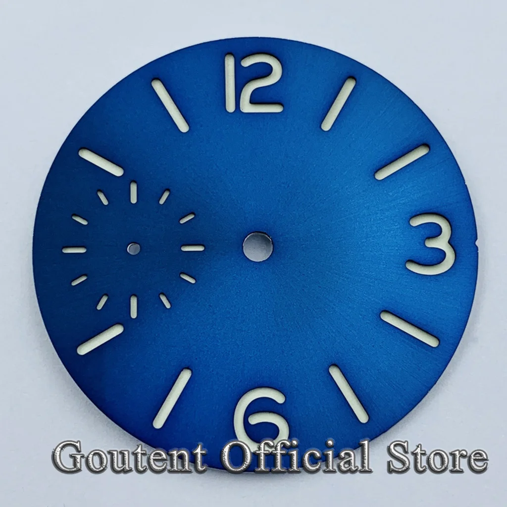 Goutent  Sterile 37mm Blue Green Black White Watch Dial Fit ETA 6497 Seagull ST36 Movement Watch Faces