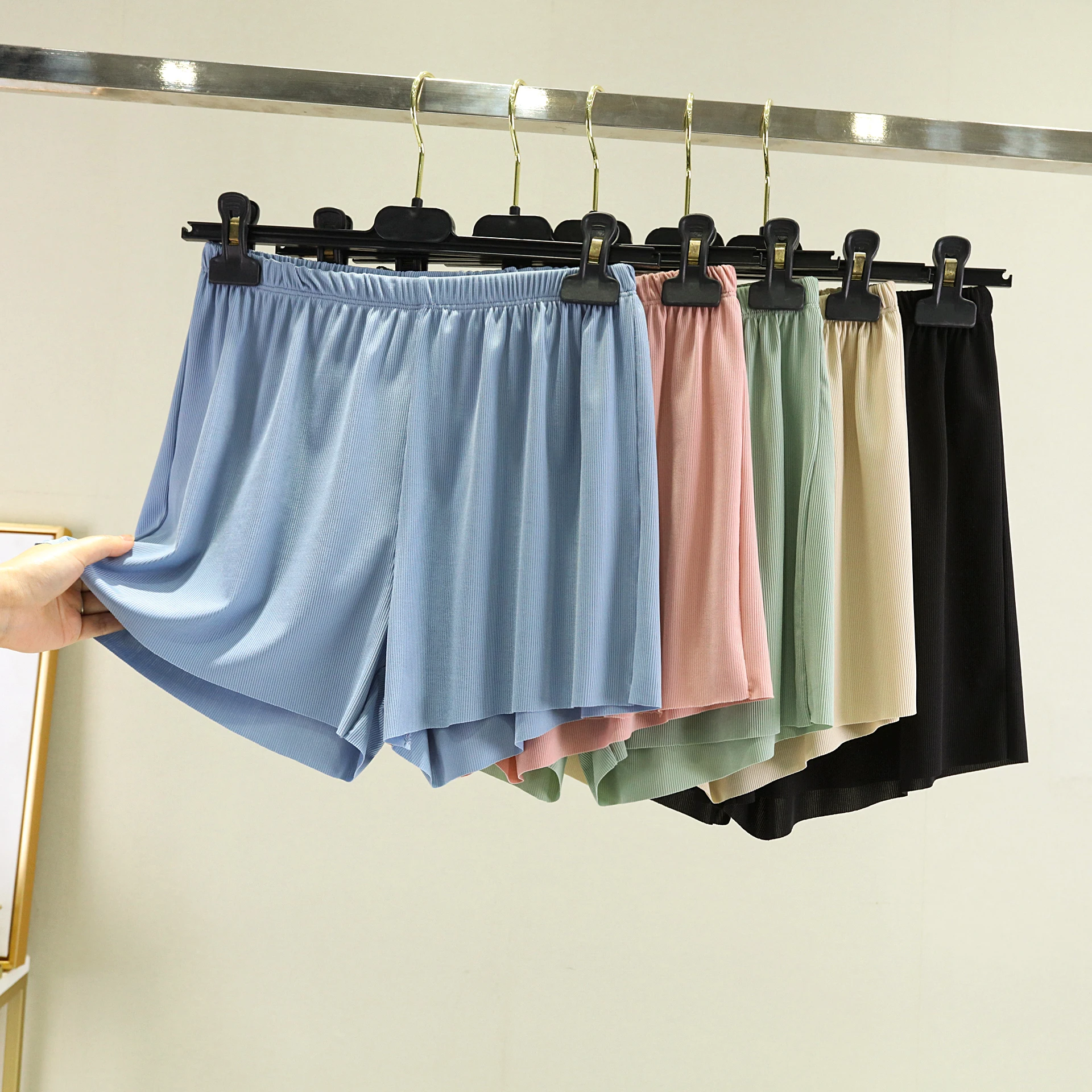 Casual High Waist Thin Ice Silk orts Women's Loose plus Size Home Spwear Wide Leg Pants Summer Heat orts