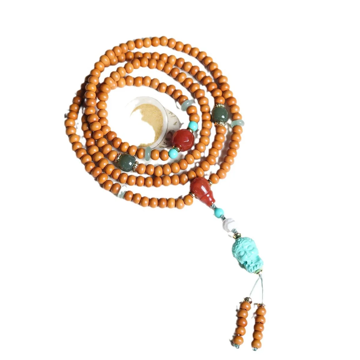 

Multi Strand Olive Pit Apple Bead Bracelet New Chinese Style Manjushri Treasure Core Tip Bracelet for Women Gifts