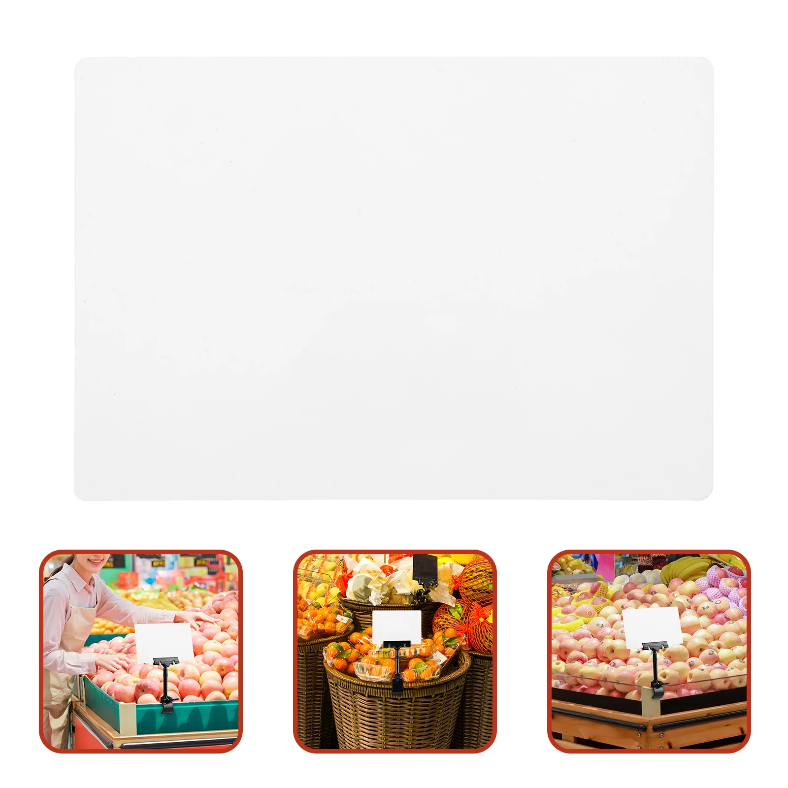 

10Pcs Dry Erase Whiteboards Commercial Writable Reusable PVC Display Boards for Restaurants Supermarkets Offices Promotional