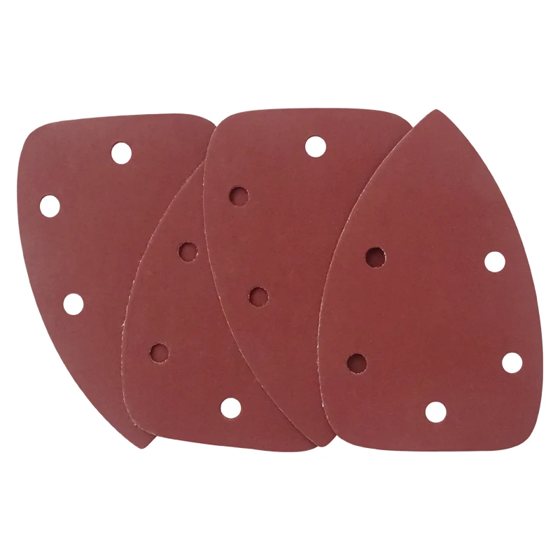 Sandpaper Triangle Sander Disc 140x90mm 40 Grit~400 Grit 5-hole Triangular Sandpaper for Abrasive Tools
