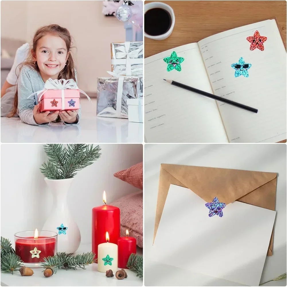 500 PCS Star Paster Labels On 25cm Roll For Classroom Reward Charts Crafts And Craft Projects With Strong Polypropylene Material