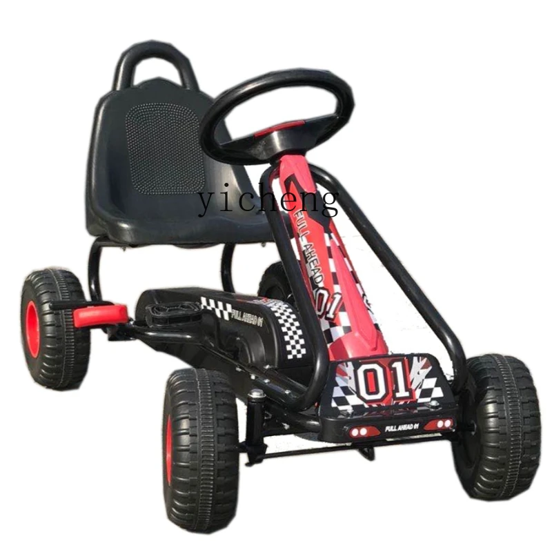 Tqh Children's Four-Wheel Go-Kart Pedal Toy Large Small Size Fitness Sports Stroller Boys and Girls Baby Pedal Bicycle