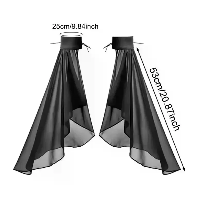 1 زوج النساء واقية من الشمس طويلة انفصال الأكمام بسيطة الزخرفية تول شير مدفئات للذراع لحفل الزفاف أو ارتداء اليومي اكسسوارات