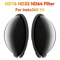 Filtros ND Compatibles con Insta360 X5, Juego de Filtros de Lente ND16 ND32 ND64, Reducción de Luz, Vidrio Óptico para Accesorios Insta 360 X5