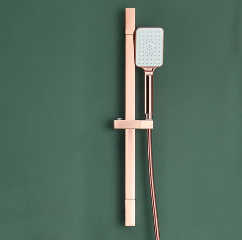 Slide Bar Hand Shower Set rose Gold Functions Handheld Shower Adjustable Stainless Steel sliding Bar