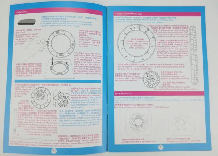 Conjunto de Desenho Plástico Criativo para Crianças, Conjunto de Desenho Espirógrafo, Educação Cerebral, Régua Geométrica Deluxe, Desenho Criativo, Picture Toys com Caneta, 27PCs