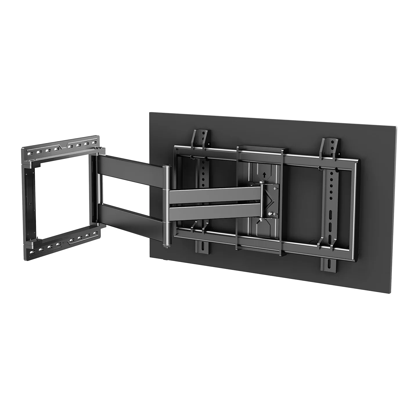 The TV stand can be retractable and rotated 180 degrees. The TV hanger is folded left and right 65/75/85 inches