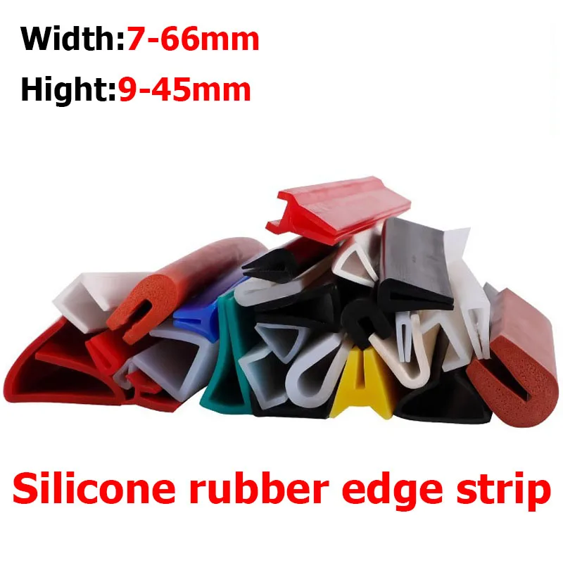 1/5 Meter U-shaped Silicone Edging Strip Shower Door Glass Durable Sealing Tape Edge Guard Weatherstrip
