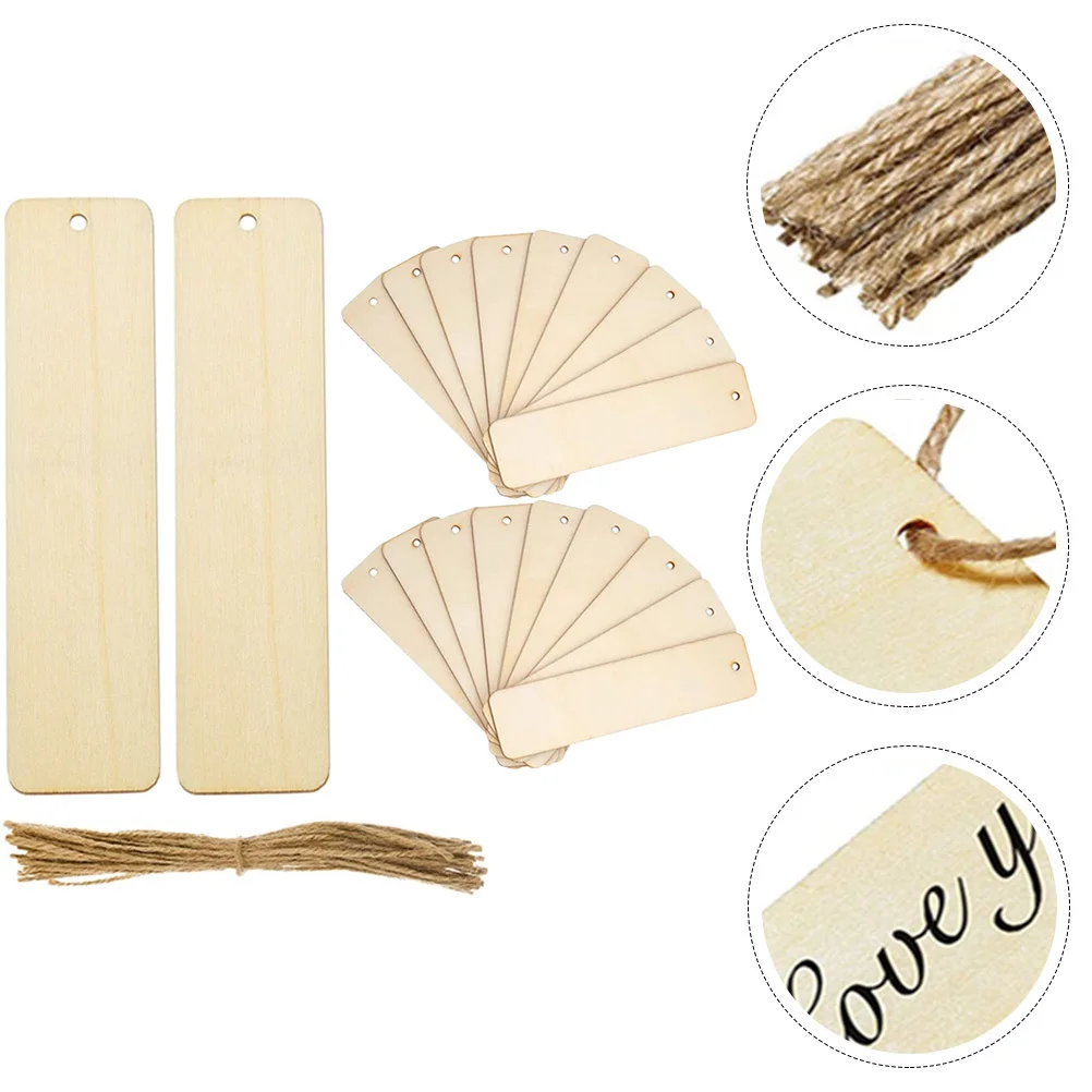 

1Set Blank Wooden Bookmarks DIY Craft Decorations Unfinished Handmade Page Markers Christmas Gift Reading Supplies