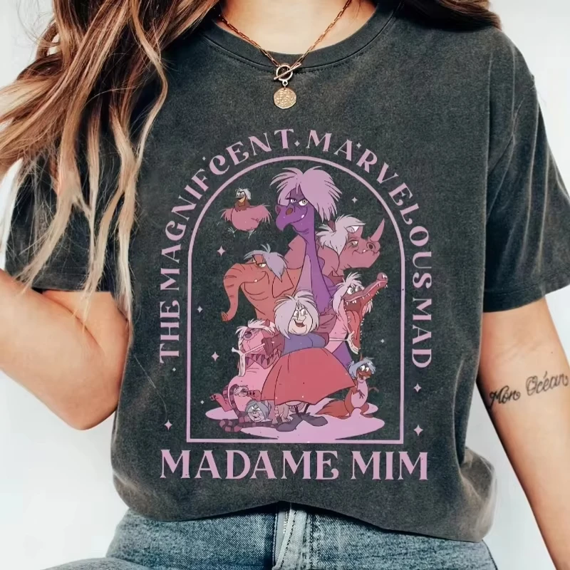 Camiseta Retro Madame Mimi, camiseta con estampado de villano de Disney, adecuada tanto para hombres como para mujeres, camiseta informal de moda