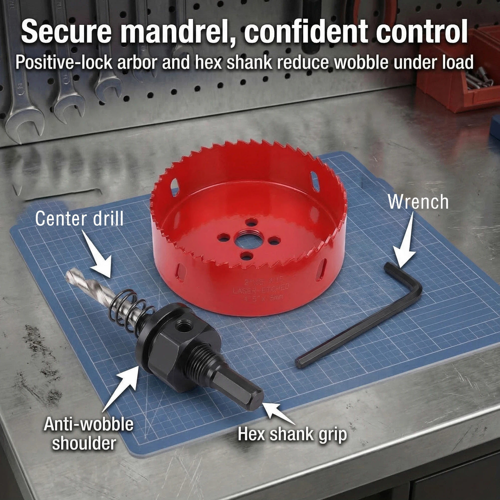 

60-100mm large size Red Bi-Metal Hole Saw HSS Drill Bit For Wood Metal Plastic Drywall PVC Cutting Tool