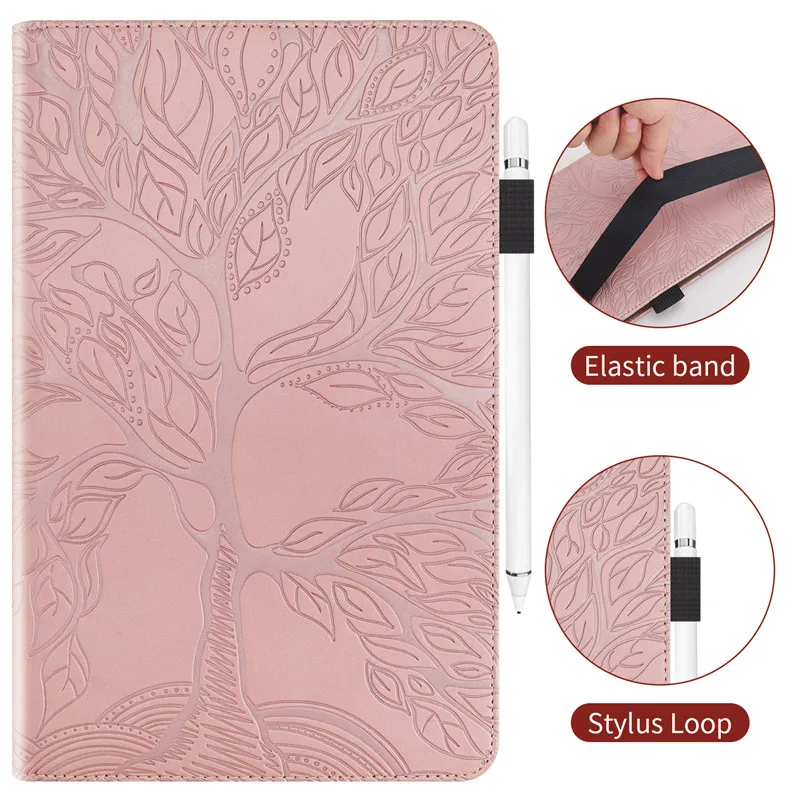 Tablet Cover For Huawei Mediapad M5 Lite 10 Case Emboss Tree Flip Wallet Cover For Funda Huawei Mediapad M5 Lite Case 10 1 inch