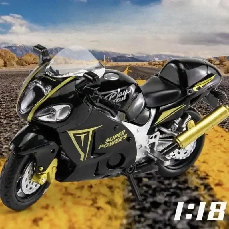 1:18 Hayabusa GSX1300 Magic Finger Alloy Motorcycle Model Vehicles Collectible Hobbies Motorcycle Boy Model Toys Diecast Alloy
