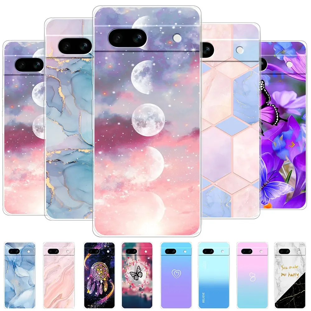 For Google Pixel 7A 6A Case Clear Soft Silicone TPU Phone Case For Google Pixel 7 Pro /Pixel 6 Pro For Google Pixel 8 Pro Fundas