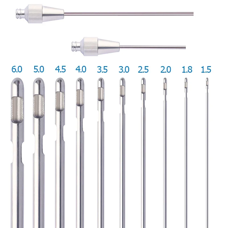 Instrumento de liposucción esterilizable en autoclave con aguja de tres orificios y tres puertos para cánula de liposucción