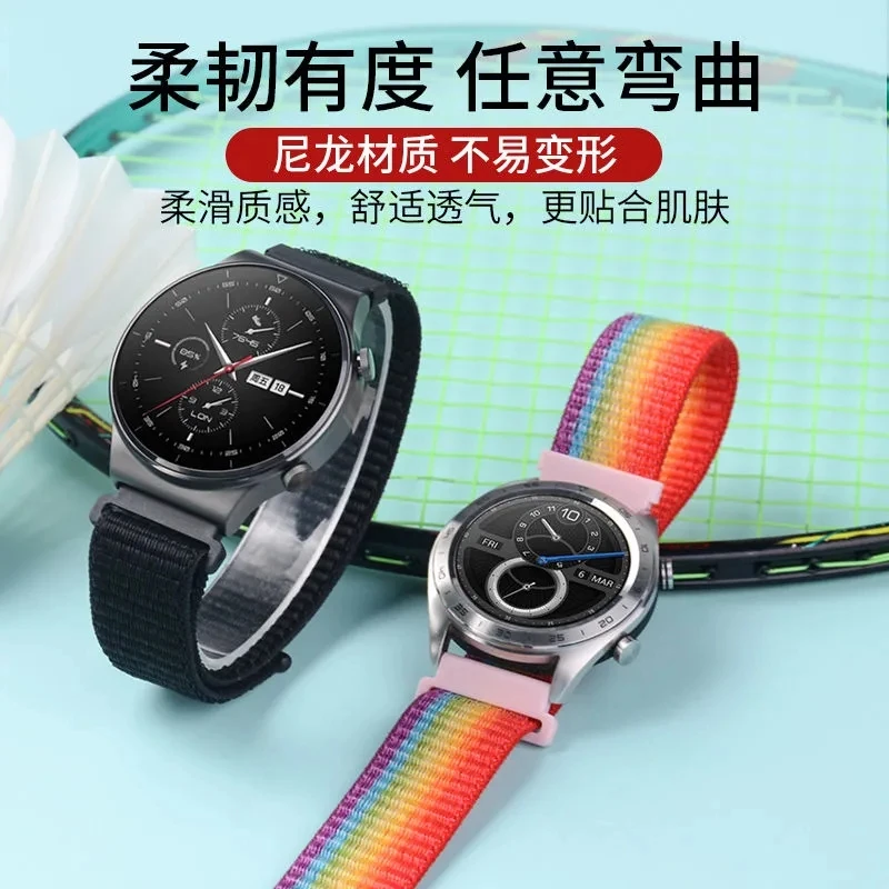 Ремешок нейлоновый для HUAWEI WATCH GT 3 Pro / GT3 46 мм, силиконовый браслет для HUAWEI GT2 Pro GT 2E, цветной браслет для наручных часов 22 мм