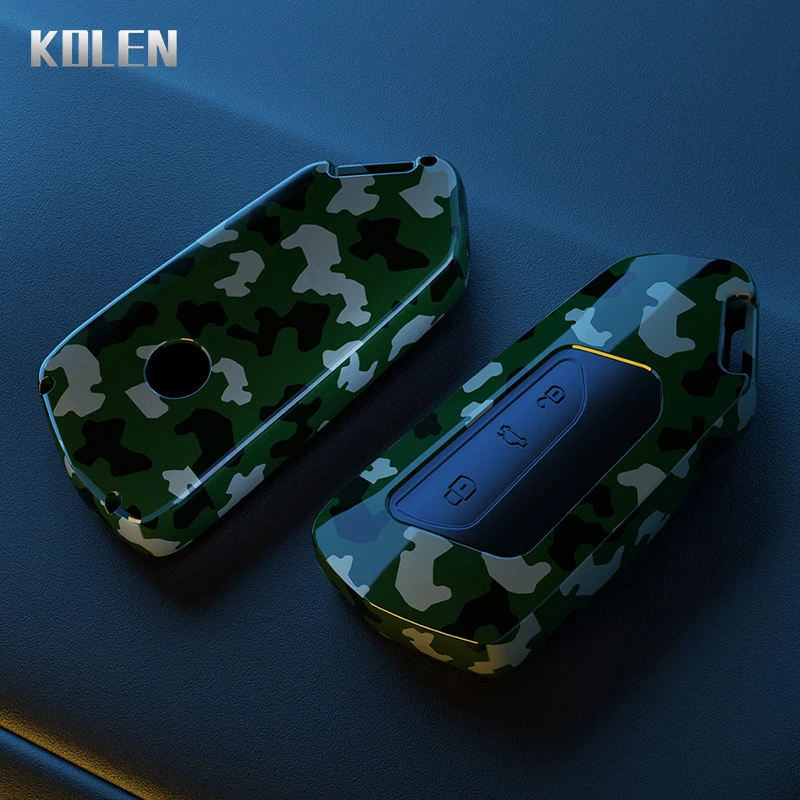 ABS Auto Remote Key Case Abdeckung Shell Fob Für VW Volkswagen Golf 8 MK8 Skoda Octavia A8 2021 SEAT Leon MK4 Camouflage Zubehör