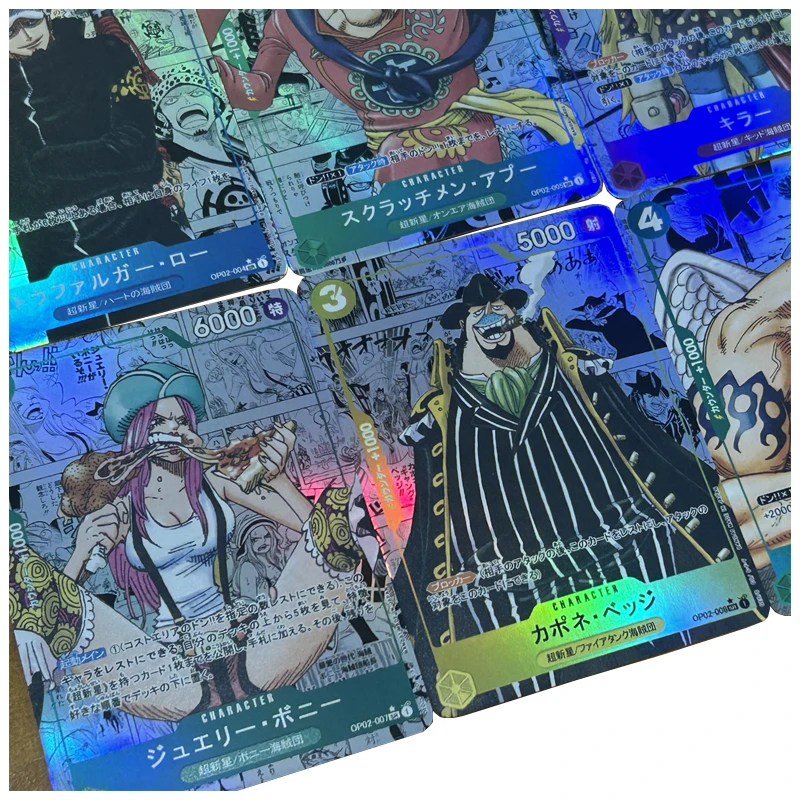 One piece card DIY 9 pz/set Eustass Kid Perona Roronoa Zoro Drake regalo di compleanno di natale Boy Anime Collection Card