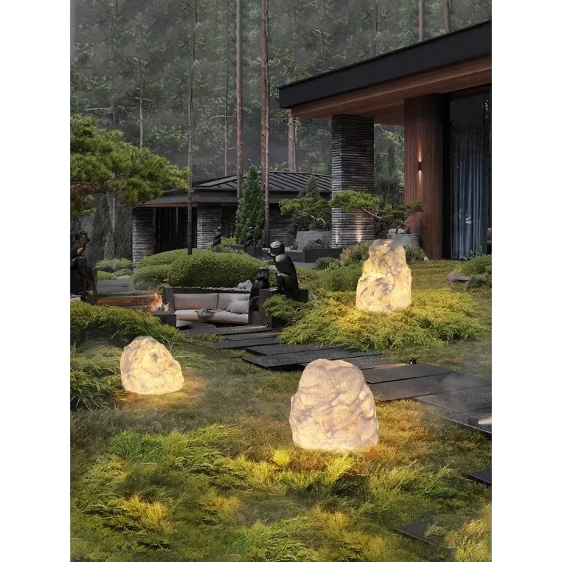 

Outdoor waterproof lawn, lawn garden , outdoor landscape , park light, resin imitation mountain fake stone lamp,