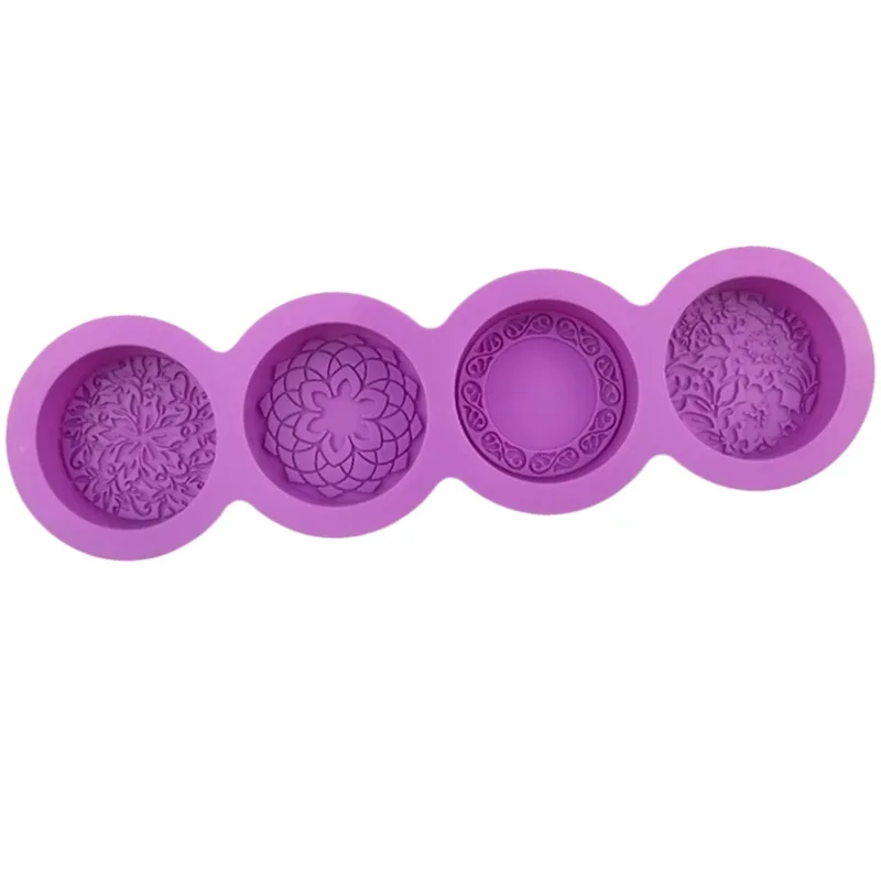 Silikonform mit Blumenmuster für die Herstellung von Seifen, rechteckig, rund, für Badezusätze, Mondkuchen, Kerzen, Schokolade, Küchen- und Backwerkzeug. – Detail 7