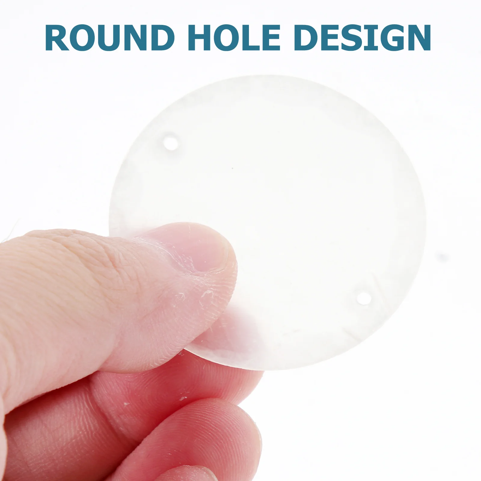 100 Pcs DIY Wind-bell Making Keychain Pendant Wired Shell Crafts Natural Round Shells Slices Hanging Mussel Beads