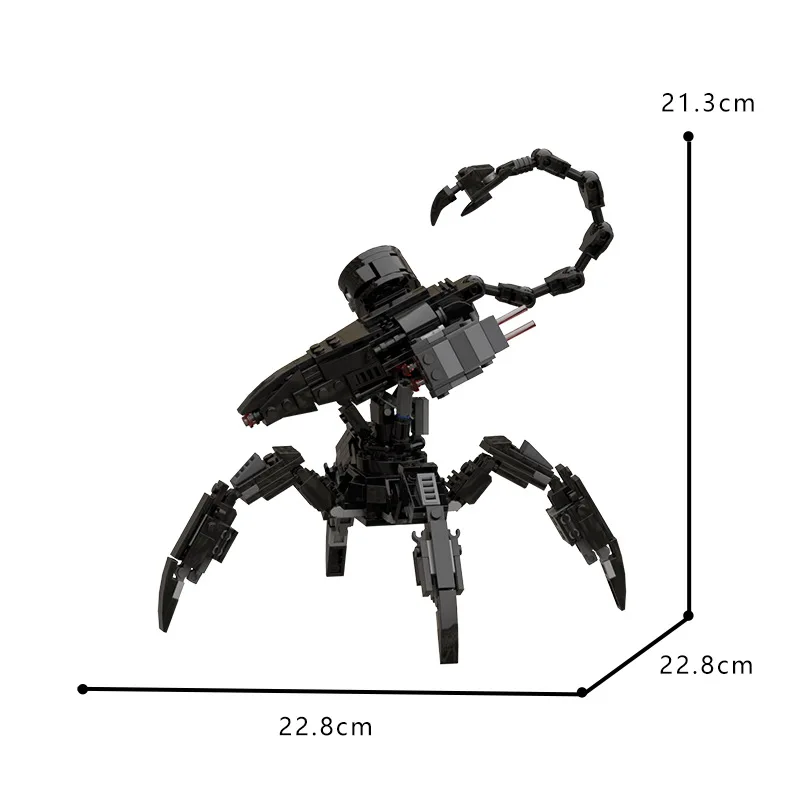 モック-子供向けの破壊されたバトルロボットビルディングブロックセット、クラシックゲーム、バトルマシンモデル、ホライゾンゼロドーン、ブラックモンスター、DIYおもちゃ、ギフト