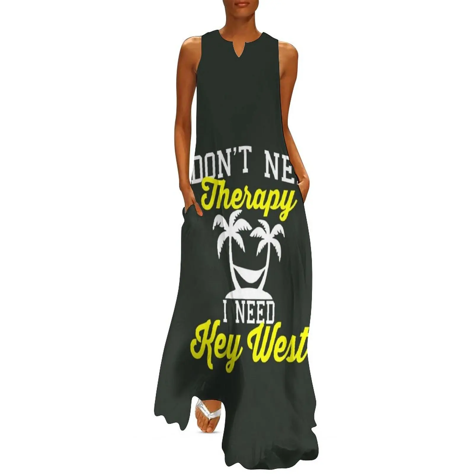 I Don't Need Therapy, I Need Key West! Funny Key West FL Tee Long Dress evening dresses ladies Dress women dress for women