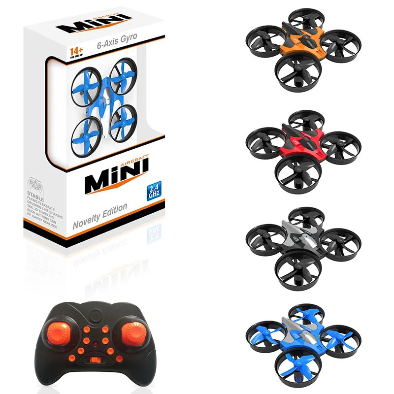 Mini Quadcopter Controle Remoto Modelo de Avião, Brinquedos de Aniversário para Crianças, Rotação 360 °, Altura Fixa, Um Retorno Chave, Pequeno, 2.4G, Novo