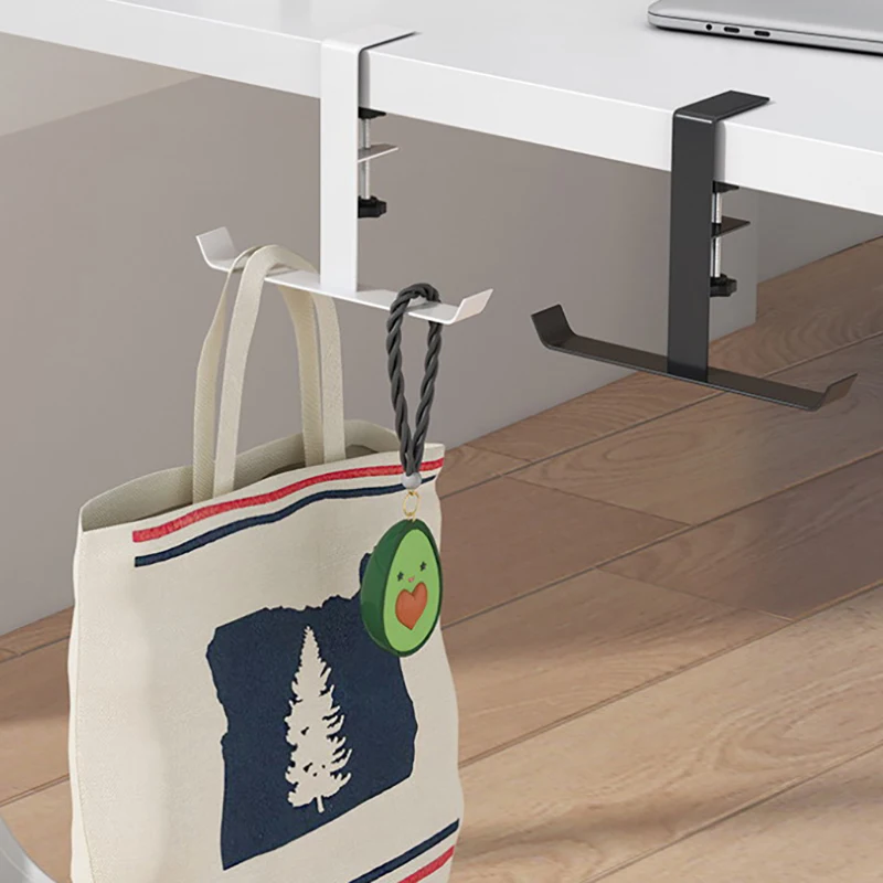 

1pc Adjustable Desk Edge Hook Without Punching Office Desktop Edge Hanging Bag Hook Student Backpack Storage Hanging Hook