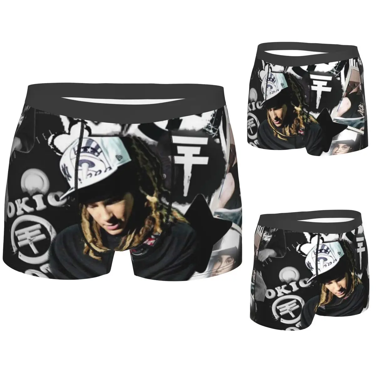 

Boxer Underpants Shorts Tokio Hotel Tom Kaulitz Music Band Panties Men Comfortable Underwear for Homme Man Boyfriend Gifts