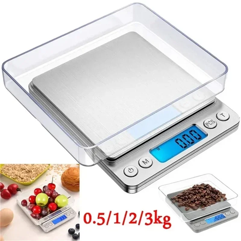 Cooking Food Scale Kitchen Measuring Scales LCD Jewelry Balance Gram Level Electronic Laboratory Weighing Tools & Digital Dining