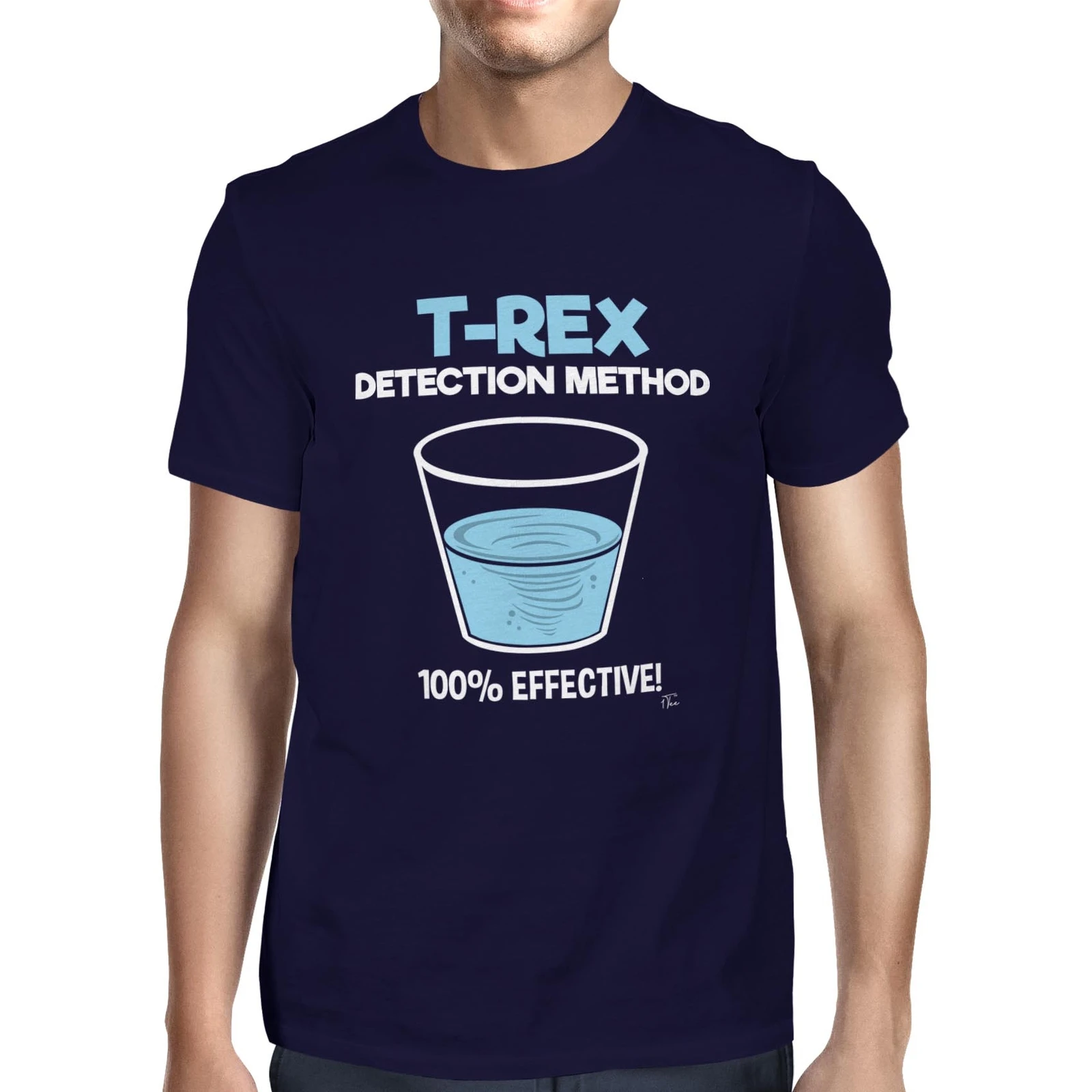 

1Tee Мужская футболка с методом обнаружения T-Rex, 100% эффективная футболка с динозавром